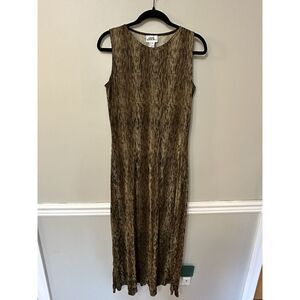 Vintage JBS Ltd 90s Animal Print Stretch Maxi Dress Size‎ 8